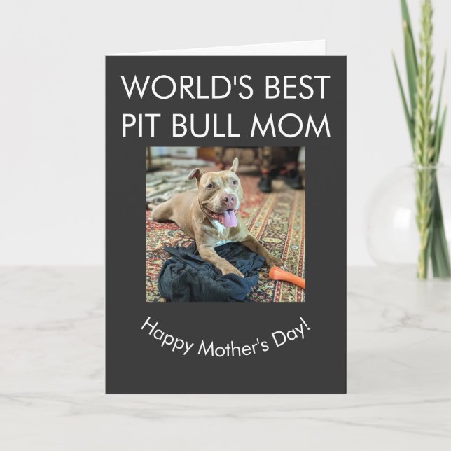World's best Pit Bull mum Card (Front)