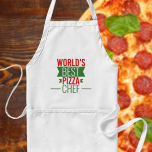 World's Best Pizza  Chef   -  red white green Standard Apron