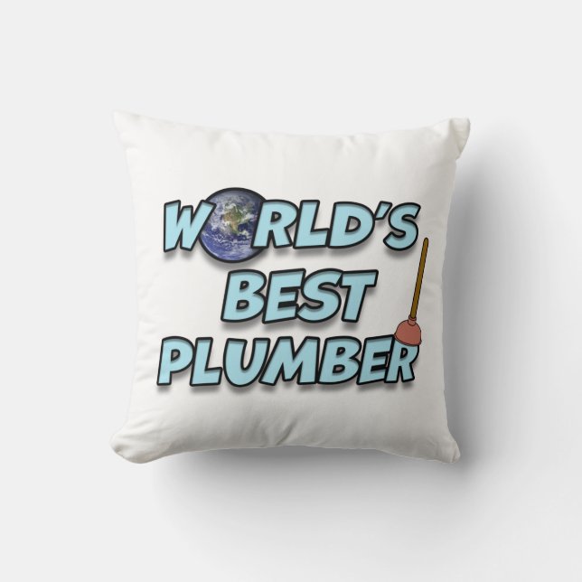 World's best Plumber Cushion (Front)
