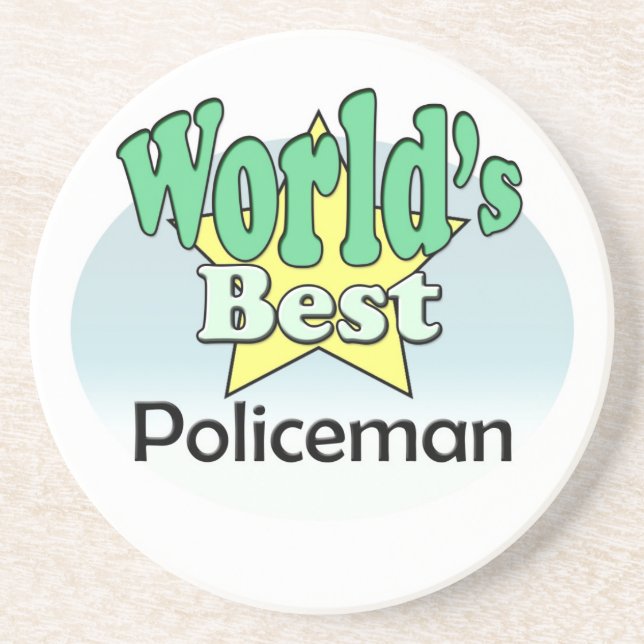 World's best Policeman Coaster (Front)