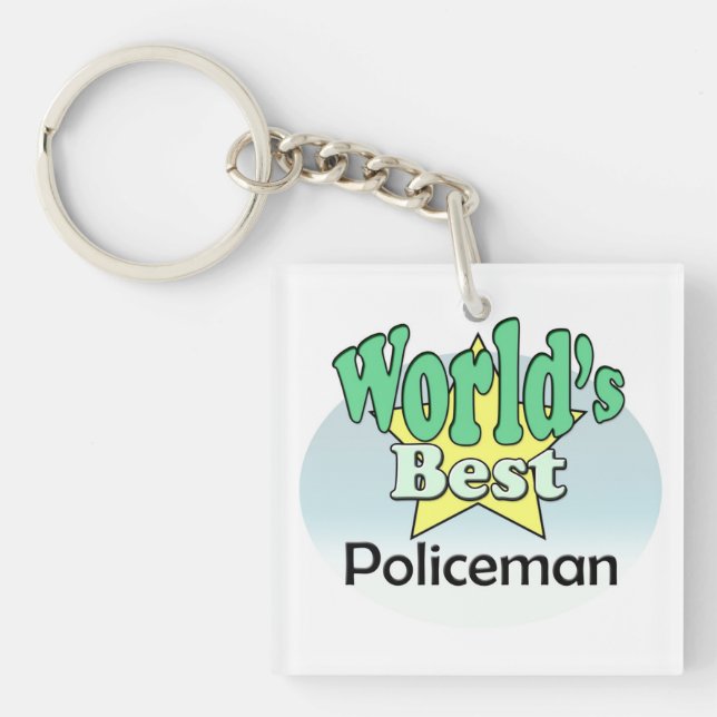 World's best Policeman Key Ring (Front)