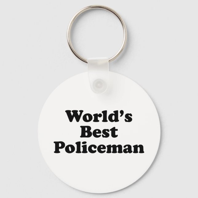 World's Best Policeman Key Ring (Front)