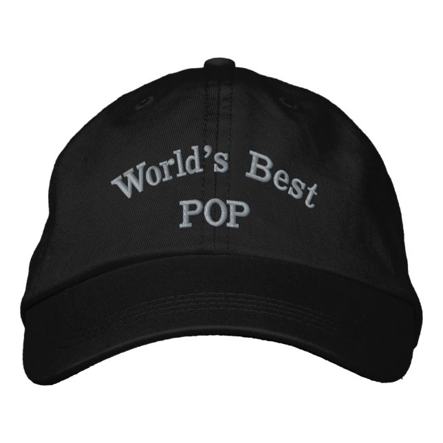 World's Best Pop Embroidered Hat (Front)