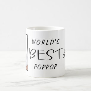 World's Best Poppop Custom Photo Name Year Coffee Mug
