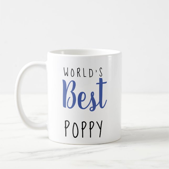 World's Best Poppy - Customisable Coffee Mug (Left)