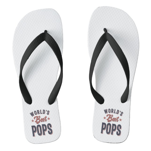 World's Best Pops | Father Grandpa Gift Jandals (Footbed)