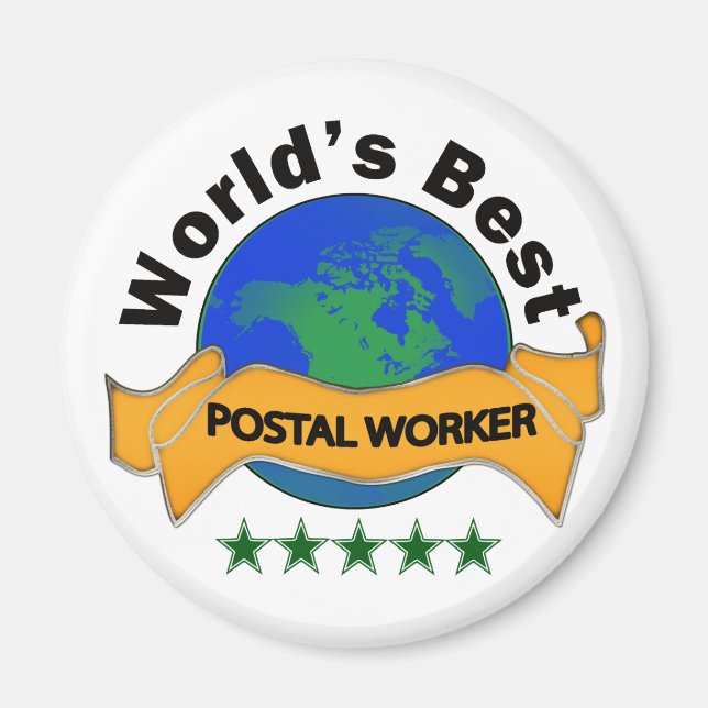 World's Best Postal Worker Magnet (Front)