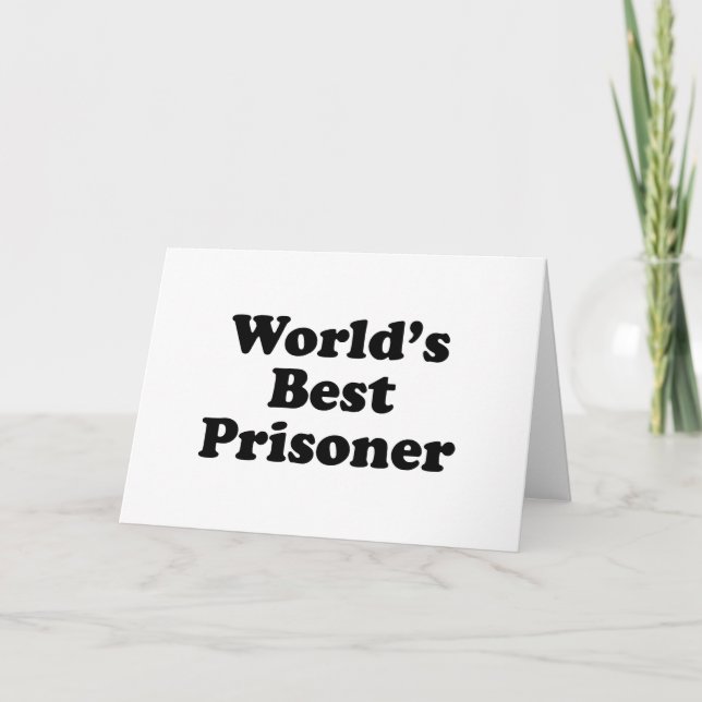 World's Best Prisoner Card (Front)