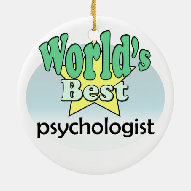 World's Best Psychologist Ceramic Tree Decoration (Back)