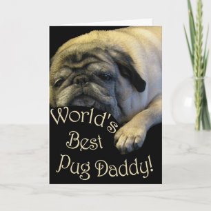 World's Best Pug Daddy Holiday Card