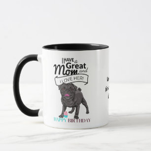 World's BEST PUG DOG MOM Personalised Fun Mug