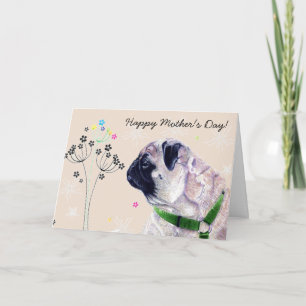 World's Best Pug Mummy! Mother's Day Card