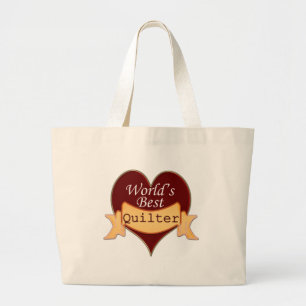 World's Best Quilter Large Tote Bag