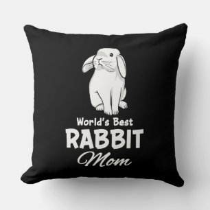 Worlds Best Rabbit Mum Bunny Mother Cushion