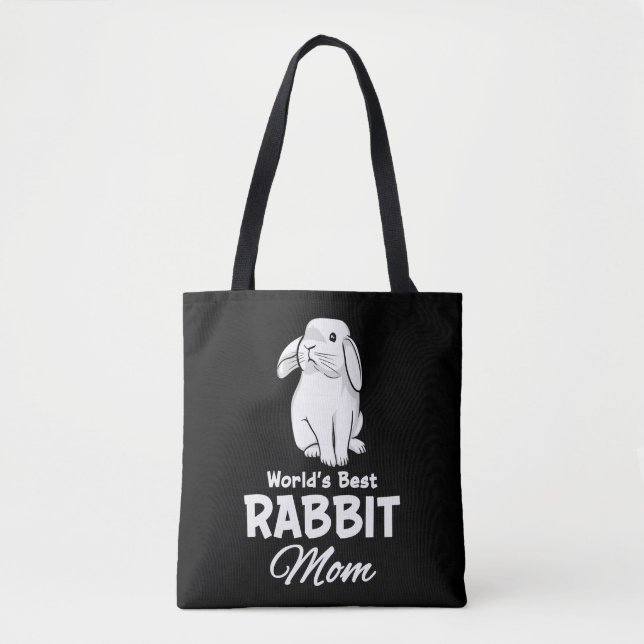 Worlds Best Rabbit Mum Bunny Mother Tote Bag (Front)