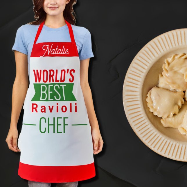 World's Best  Ravioli Chef   -  personalised Apron (Creator Uploaded)