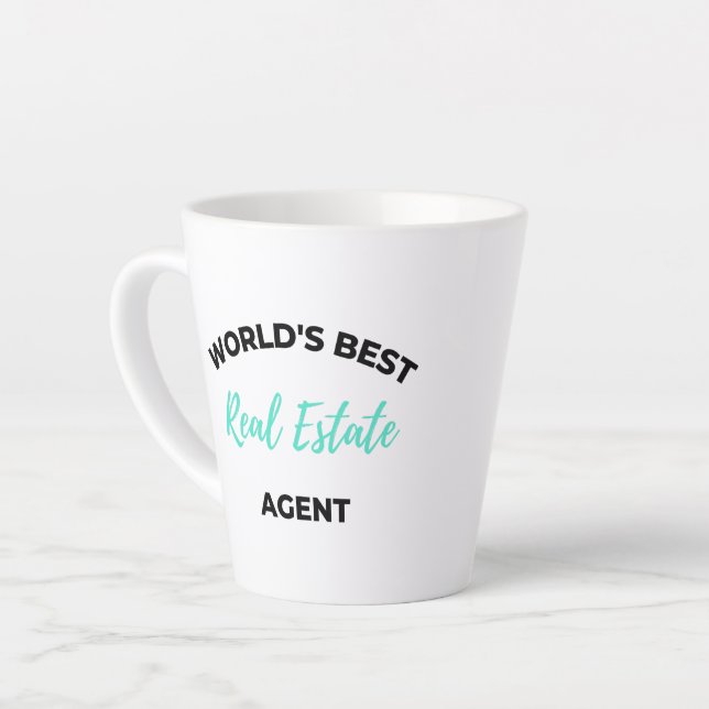 World's Best Real Estate Agent 2 Latte Mug (Left Angle)