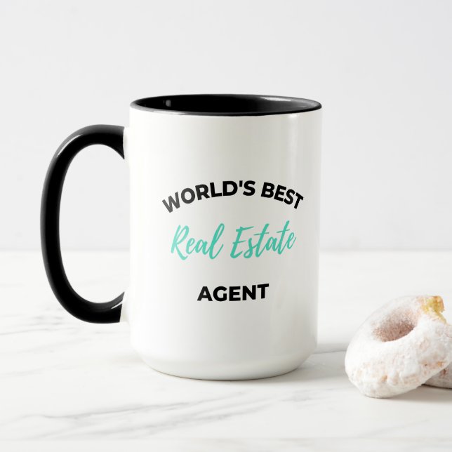 World's Best Real Estate Agent 2 Mug (With Donut)