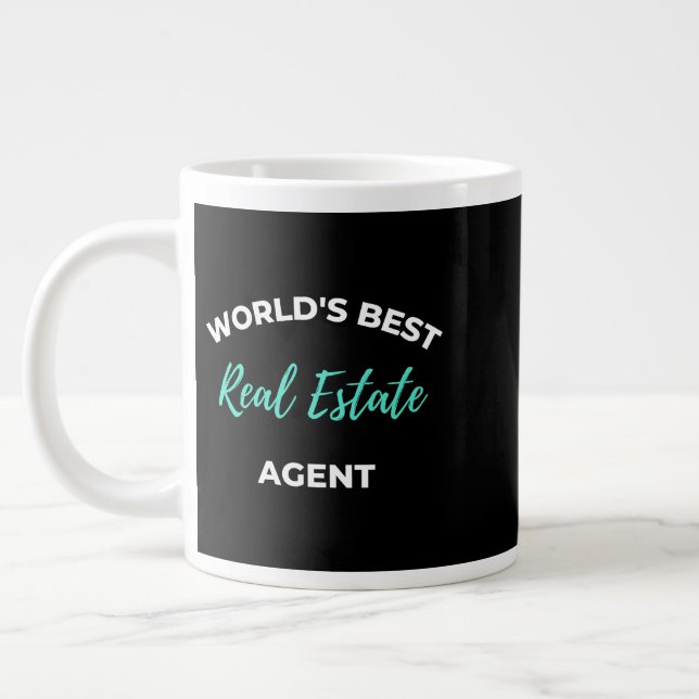 World's Best Real Estate Agent Large Coffee Mug (Left)