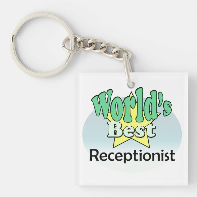 World's best Receptionist Key Ring (Front)