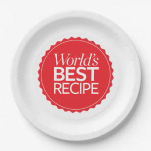 World's Best Recipe Paper Plate