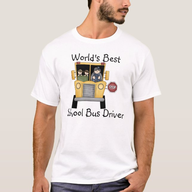 World's Best School Bus Driver Custom Apparel T-Shirt (Front)