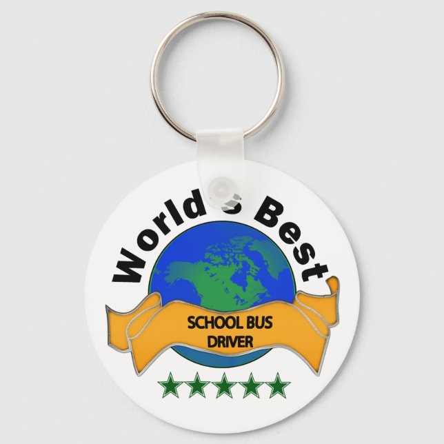 World's Best School Bus Driver Key Ring (Front)