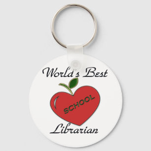 World's Best School Librarian Key Ring