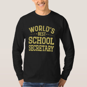 World's Best School Secretary Job Title School Sec T-Shirt