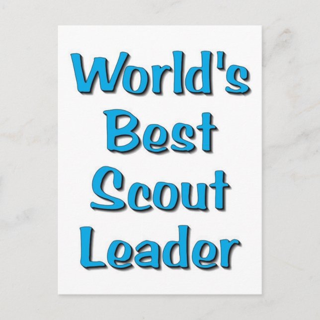 World's best Scout Leader merchandise Postcard (Front)