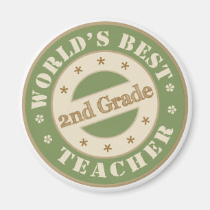 Worlds Best Second Grade Teacher Magnet