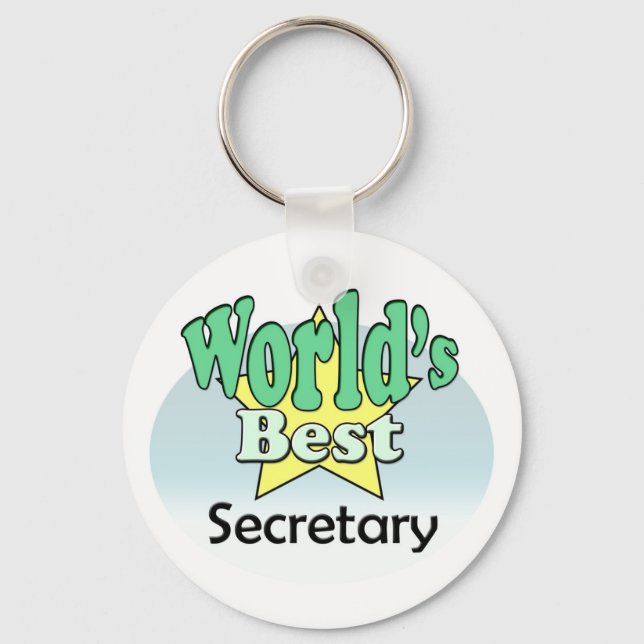 World's Best Secretary Key Ring (Front)