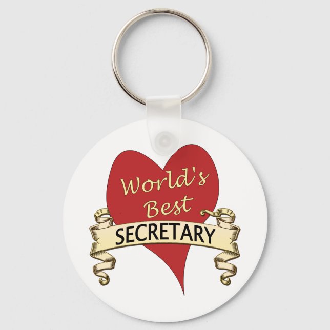 World's Best Secretary Key Ring (Front)