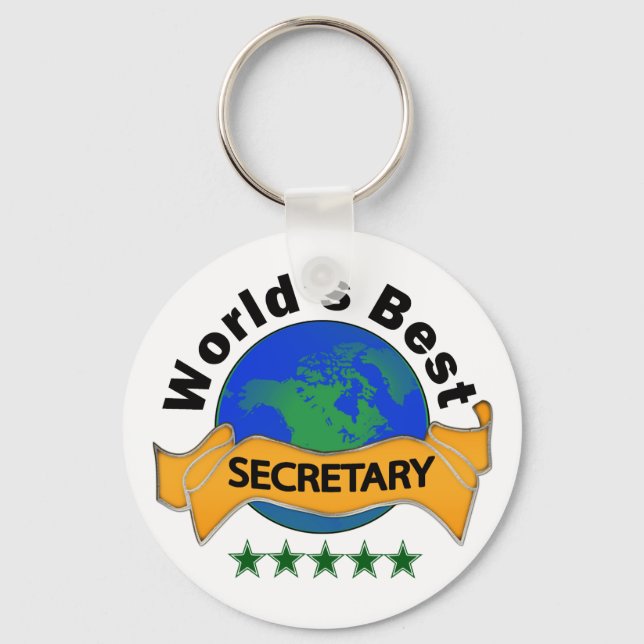 World's Best Secretary Key Ring (Front)