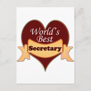 World's Best Secretary Postcard