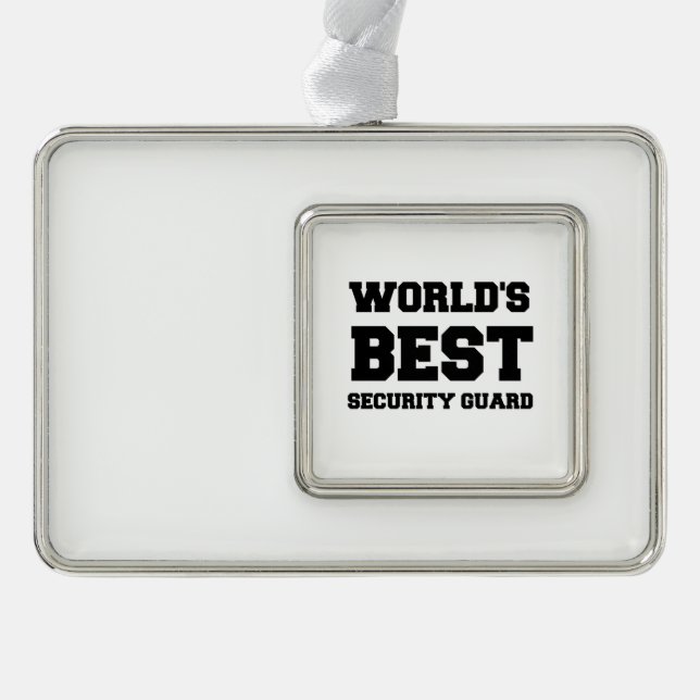 WORLD'S BEST SECURITY GUARD SILVER PLATED FRAMED ORNAMENT (Front)