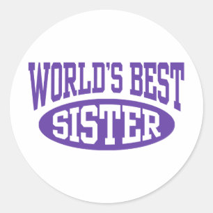 World's Best Sister Classic Round Sticker