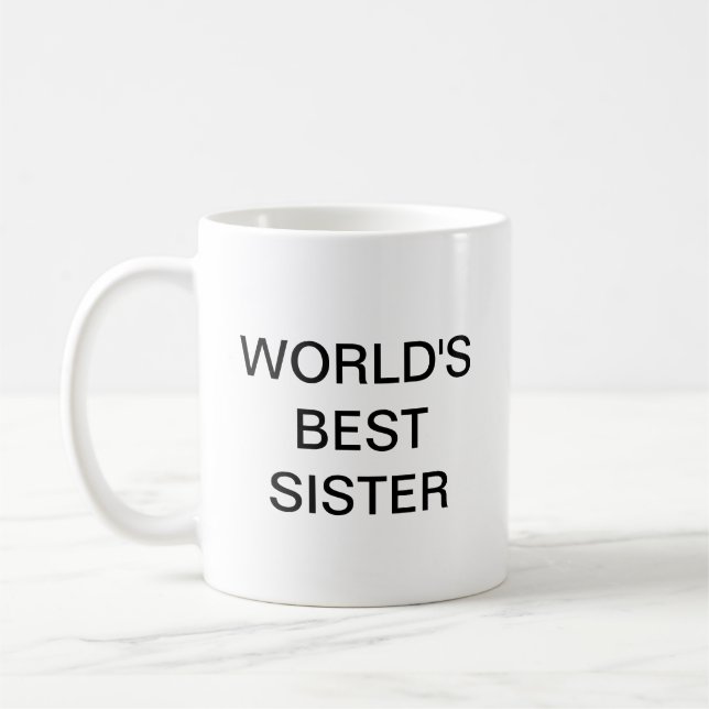 World's best sister coffee mug (Left)