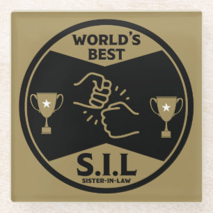 World's Best Sister-In-law Glass Coaster