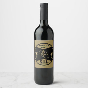 World's Best Sister-In-law Wine Label
