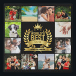 World's Best Sister Photo Collage Gold Black Faux Canvas Print<br><div class="desc">Personalise with 12 favourite photos for your special,  favourite world's best sister to create a unique gift. A perfect way to show her how amazing she is every day. Designed by Thisisnotme©</div>