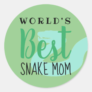 World's Best Snake Mum - Customisable Classic Round Sticker