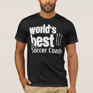 World's Best Soccer Coach Letters Custom Name T-Shirt