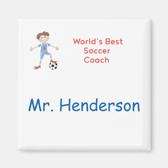 World's Best Soccer Coach Magnet (Front)