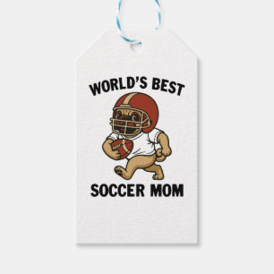WORLD'S BEST SOCCER MOM - PUG PLAYER GIFT TAGS