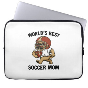 WORLD'S BEST SOCCER MOM - PUG PLAYER LAPTOP SLEEVE