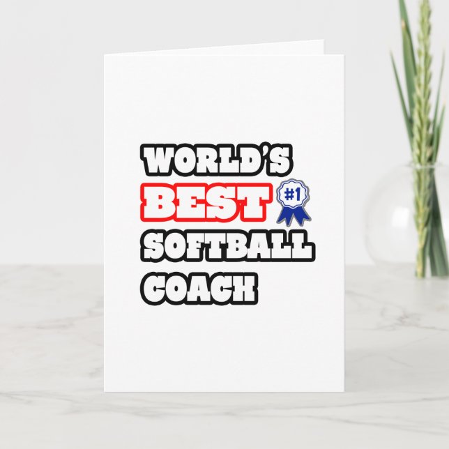 World's Best Softball Coach Card (Front)