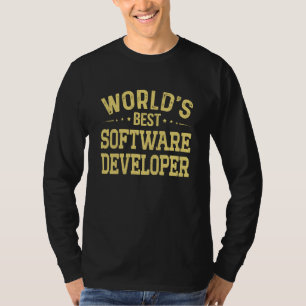 World's Best Software Developer Job Title Software T-Shirt