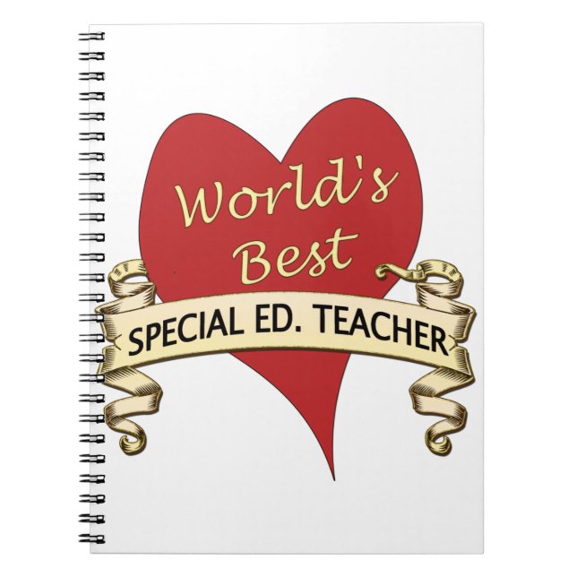 World's Best Special Ed. Teacher Spiral Notebook (Front)