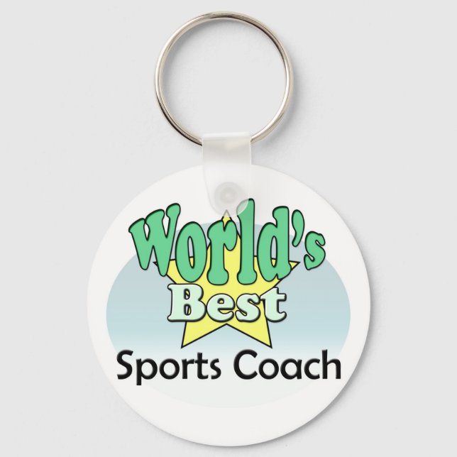 World's Best Sports Coach Key Ring (Front)